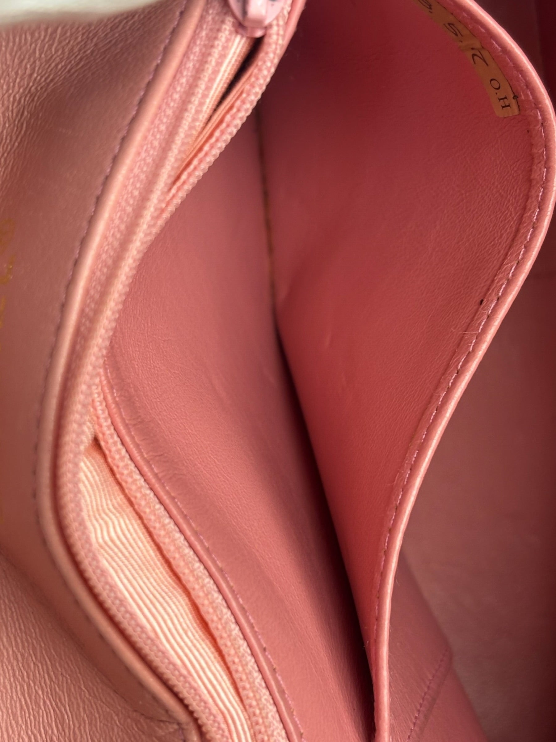 Chanel Vintage Pink Quilted Leather Trapezoid Flap Bag