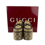 Gucci Horsebit GG Canvas Platform Loafers