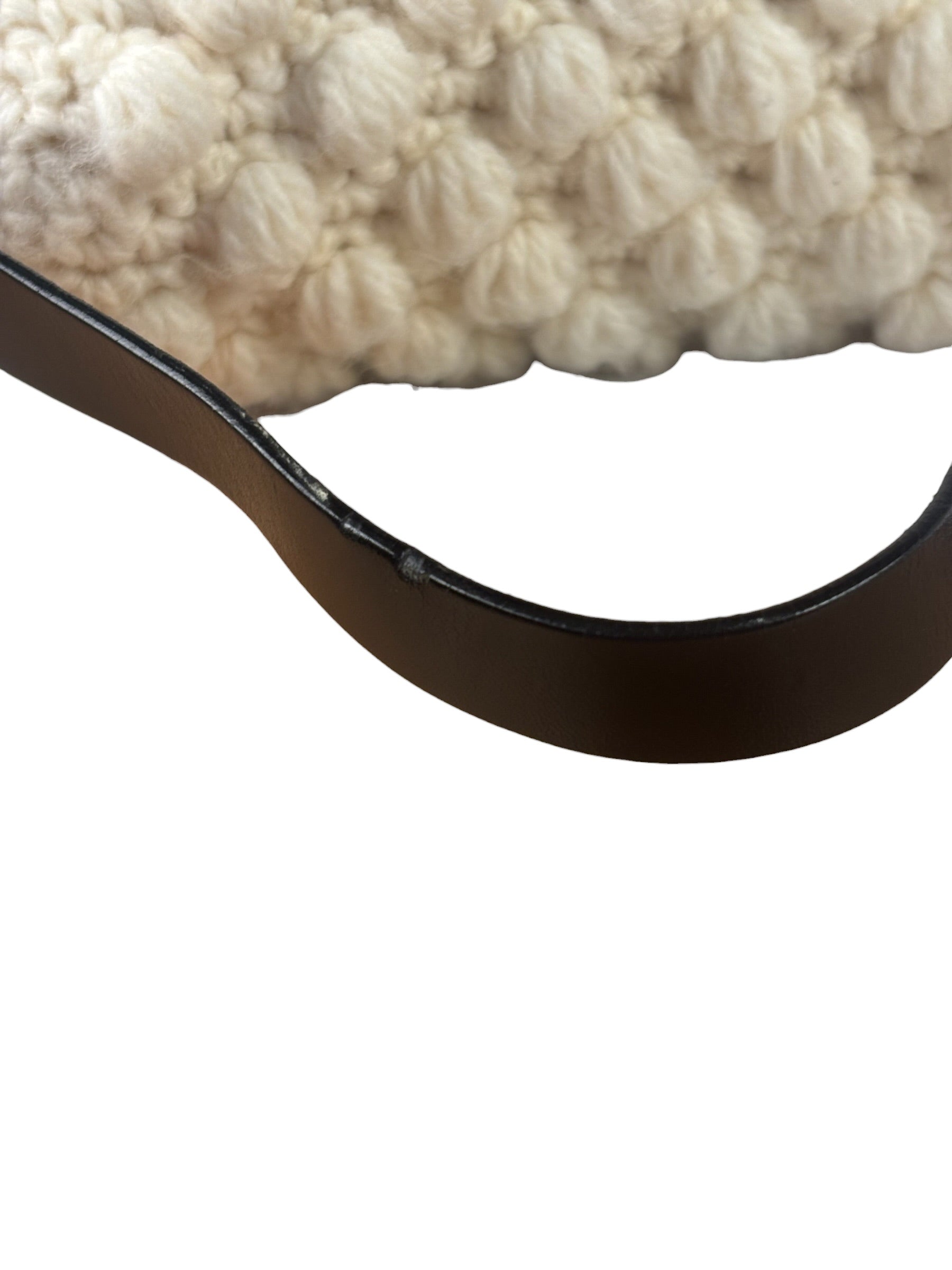 Fendi Vintage Leather Trim Knitted Wool Mamma Baguette