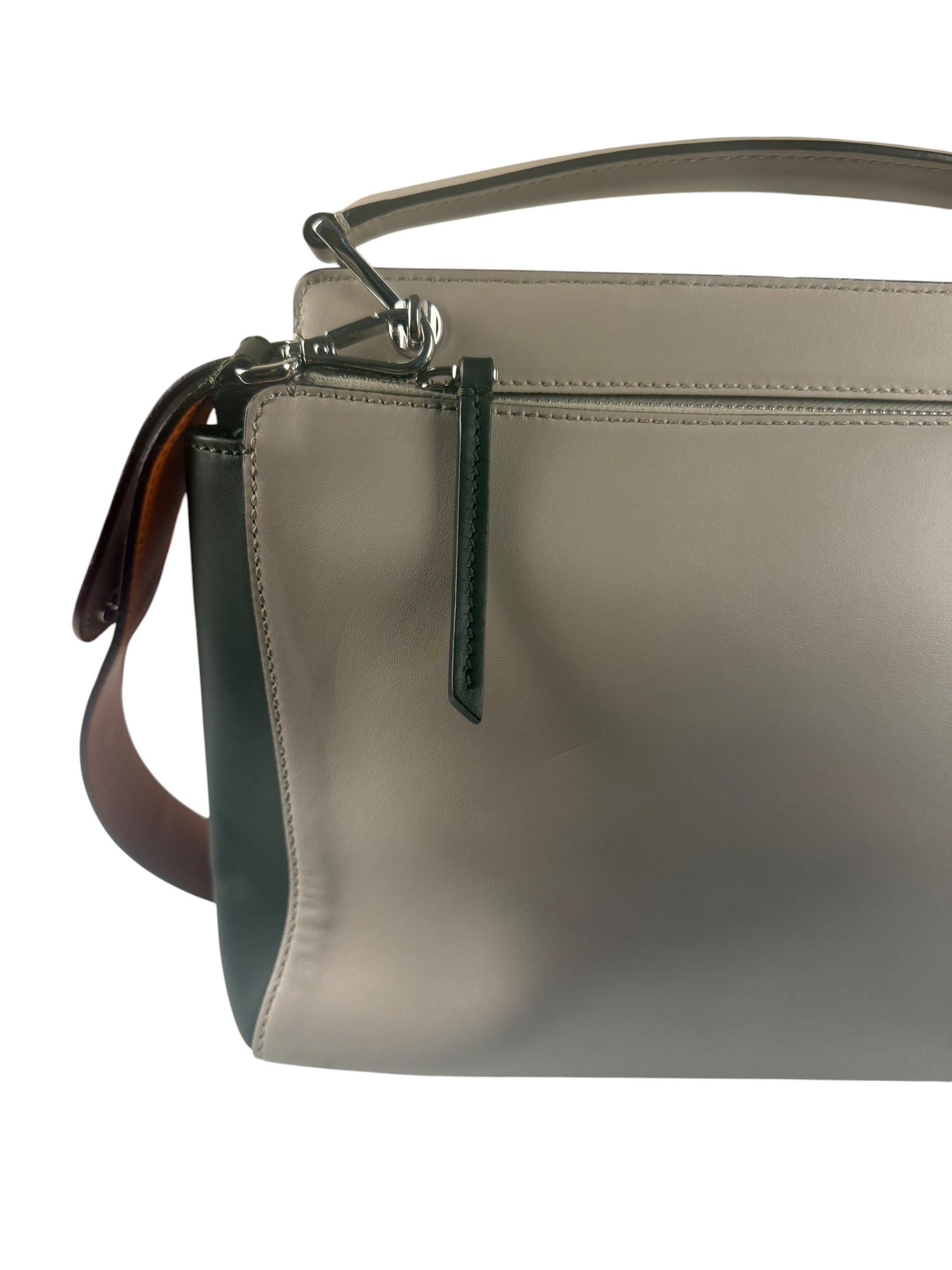 Fendi Tri-Color Leather Dotcom Two-Way Bag