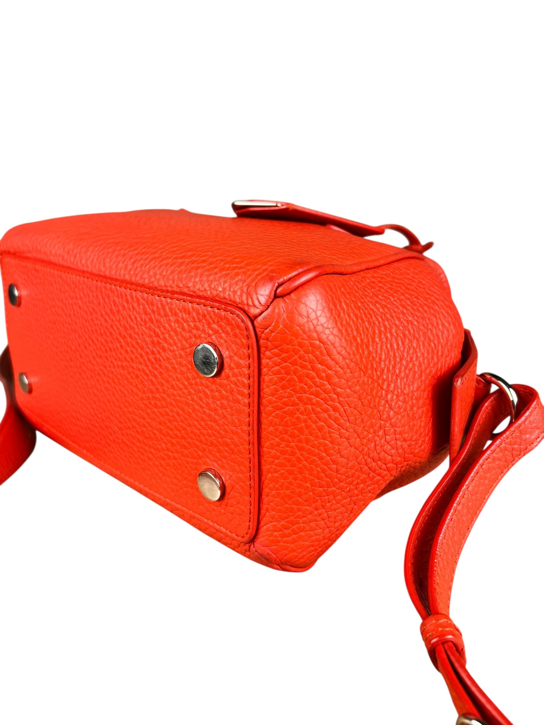 Balenciaga Red Leather Infanta Mini Boston Bag