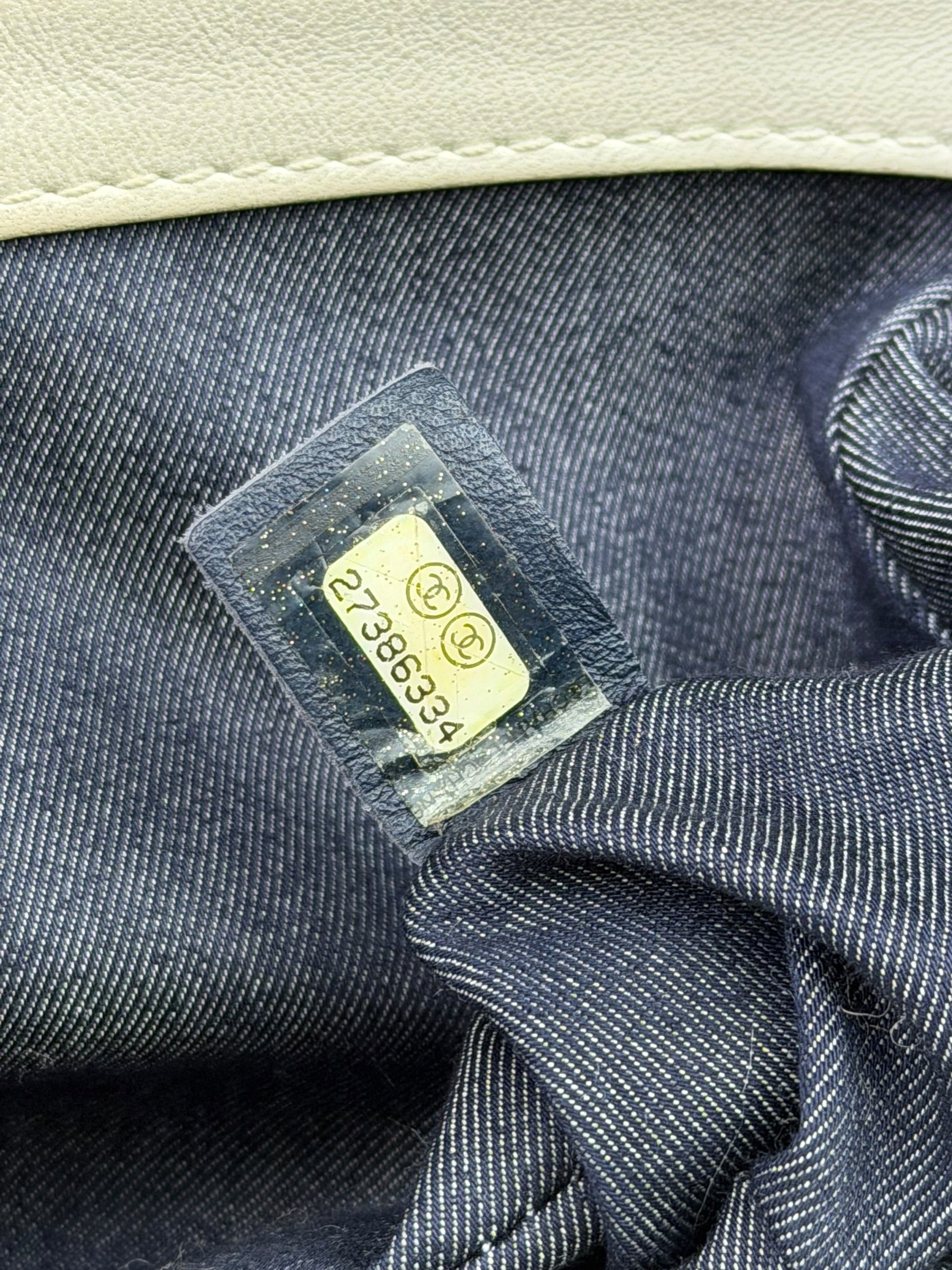 Chanel White Leather CC Mania Flap Bag 2019
