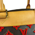 Louis Vuitton Limited Edition Deauville Cube Rosso Handbag Red