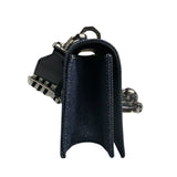 Alexander McQueen Denim Jeweled Knuckle Shoulder Bag