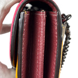 Coach Colorblock Leather Jade Wallet On Chain