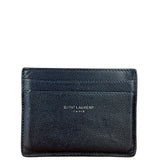 Yves Saint Laurent Leather Cardholder Navy Blue