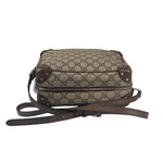 Gucci Brown Leather Trim GG Supreme Soft Trunk Crossbody