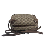 Gucci Brown Leather Trim GG Supreme Soft Trunk Crossbody