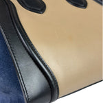 Celine Calfskin Leather/Suede Tri-Color Luggage Tote Bag