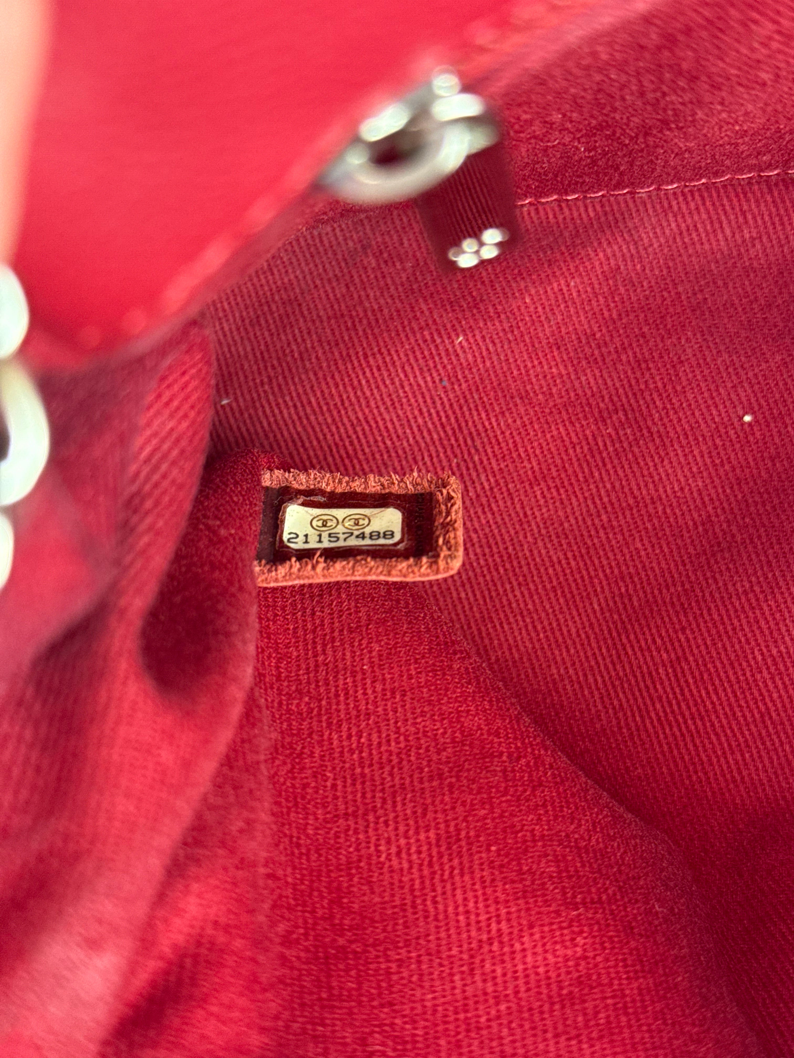 Chanel Red Quilted Leather CC Curvy Flap Bag 2015
