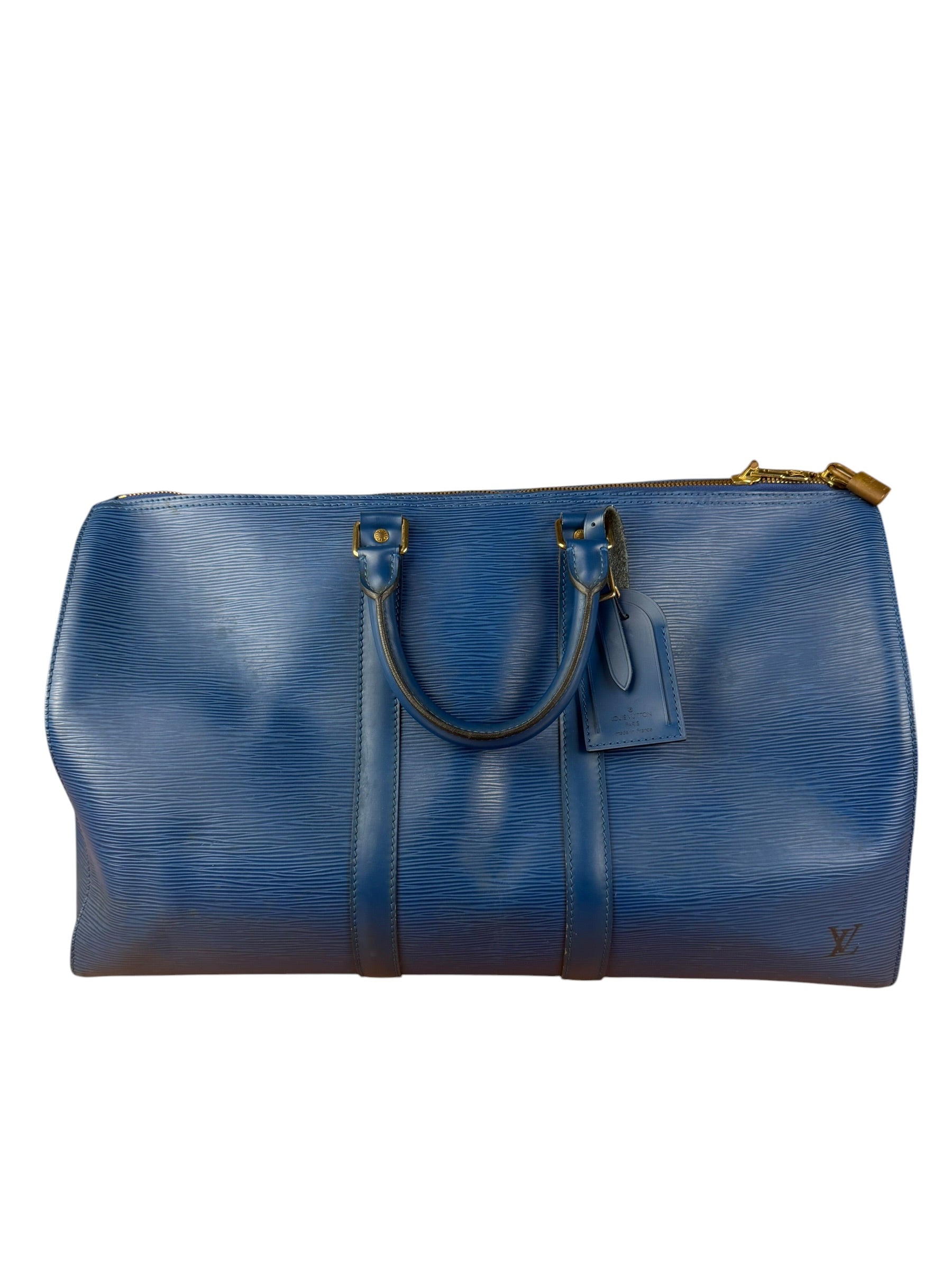 Louis Vuitton Vintage Blue Epi Leather Keepall