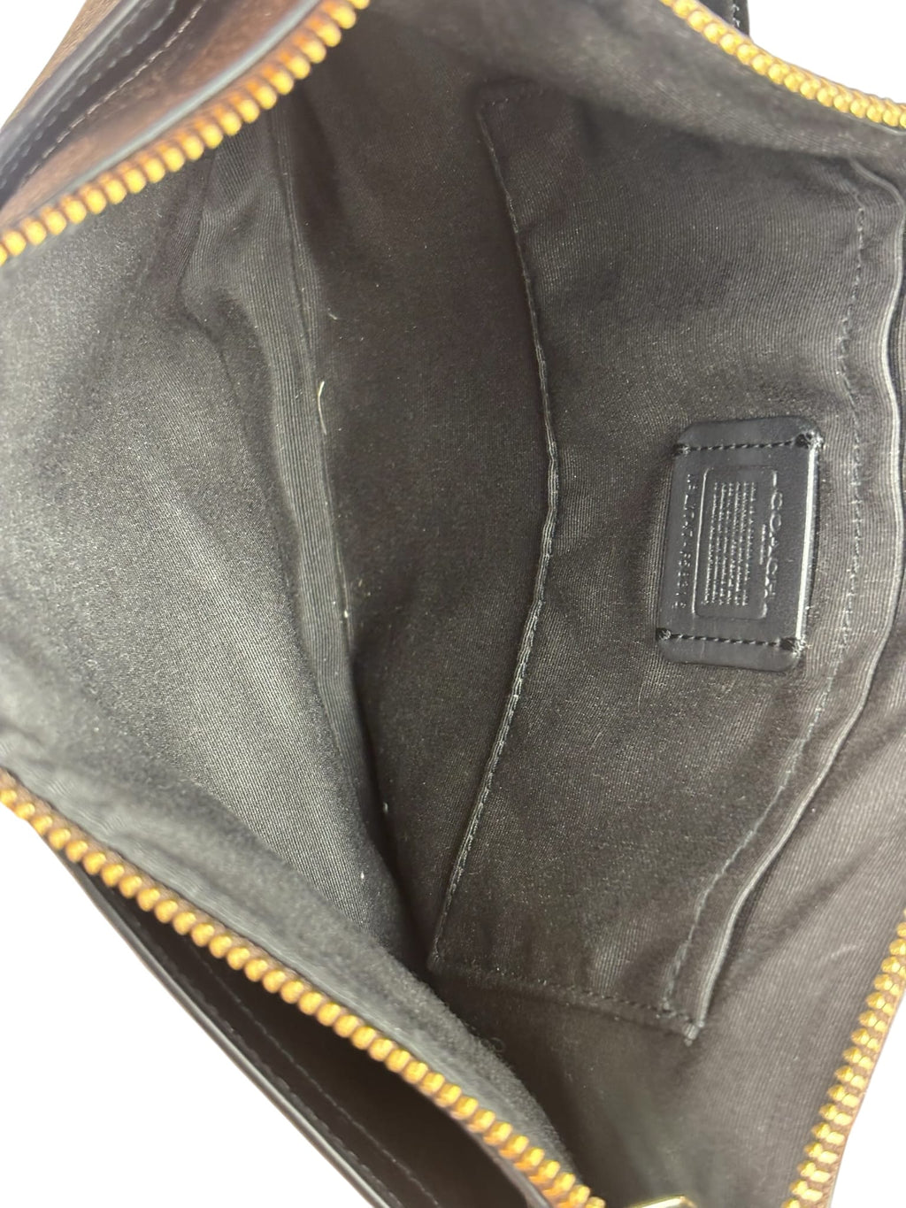 Coach Brown Leather Signature East-West Pop-Up Crossbody Bag
