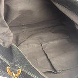 Fendi Vintage Black Leather Mia Chain Tote