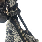 Balenciaga Black/White Leather Le Cagole Graffiti Shoulder Bag