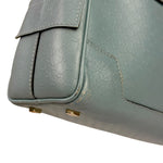 Gucci Blue Leather Micro GG Bowler Bag