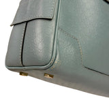 Gucci Blue Leather Micro GG Bowler Bag