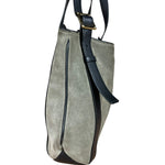 Loewe Suede Anagram Shoulder Tote Olive