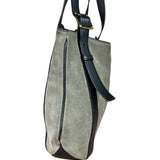 Loewe Suede Anagram Shoulder Tote Olive