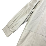 Modéle Chombert Leather Fur Lined Coat Ivory