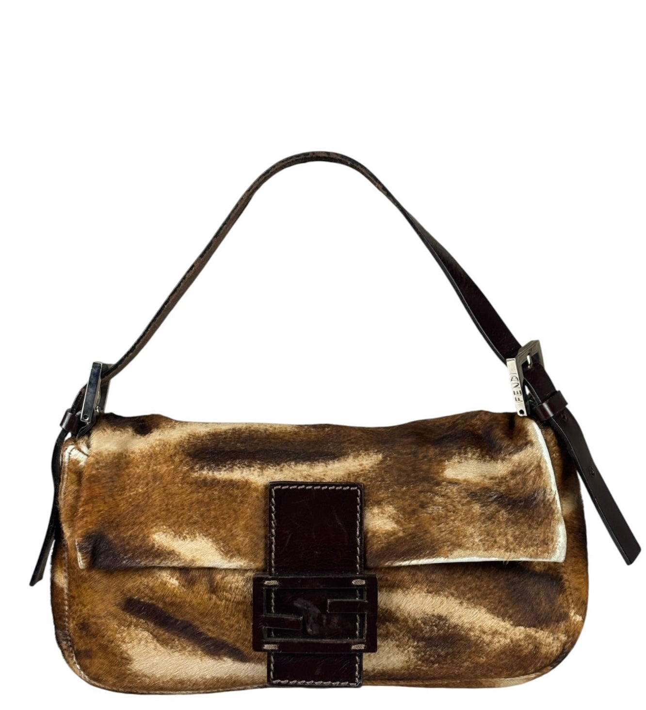 Fendi Pony Hair/Leather Trim Baguette