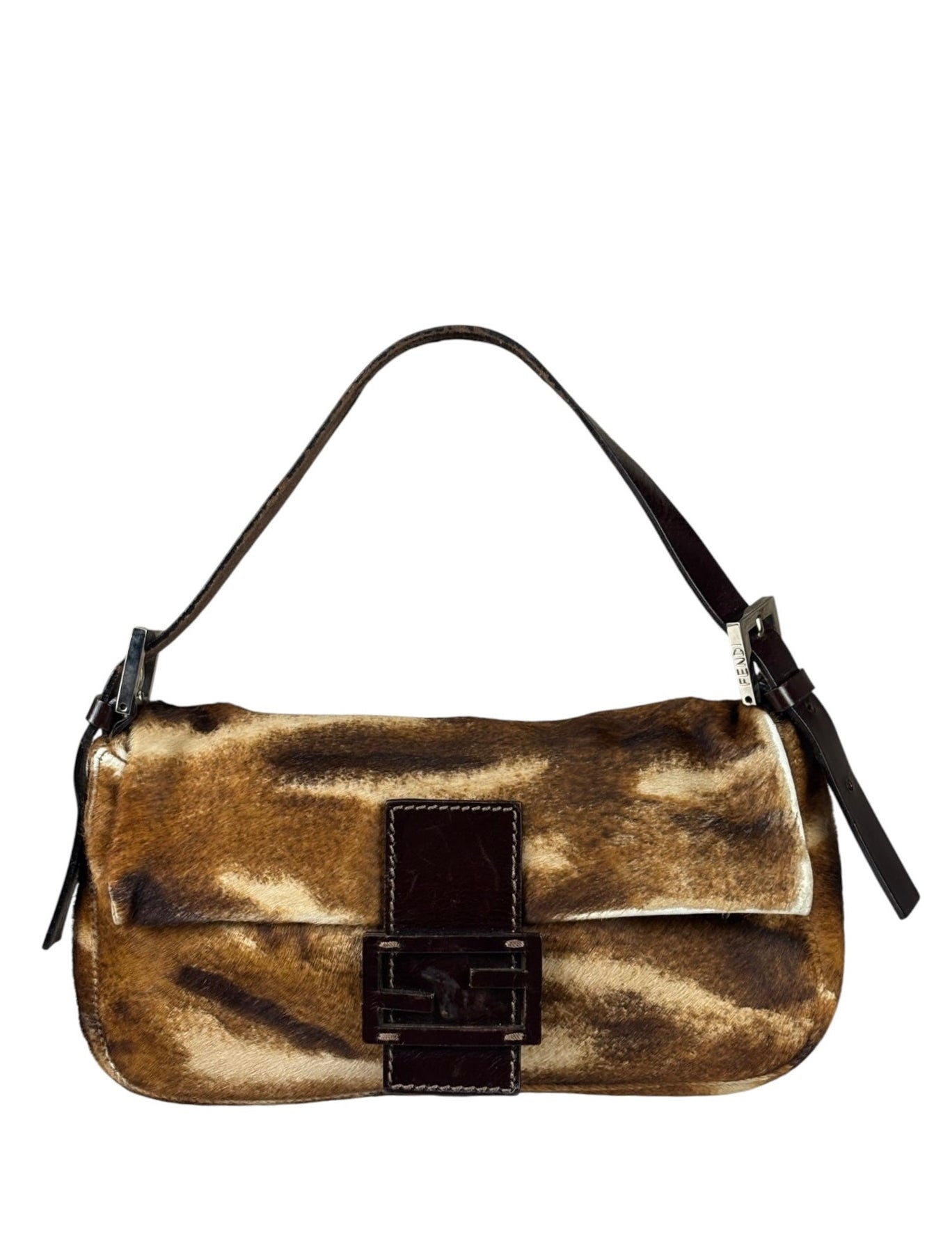 Fendi Pony Hair/Leather Trim Baguette