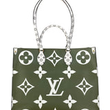 Louis Vuitton Khaki/Green OnTheGo GM Tote