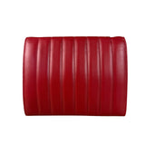 Saint Laurent Red Quilted Leather Vicky Flap Shoulder Bag