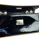 Chanel Black Patent Orange Trim 2.55 Flap 2009
