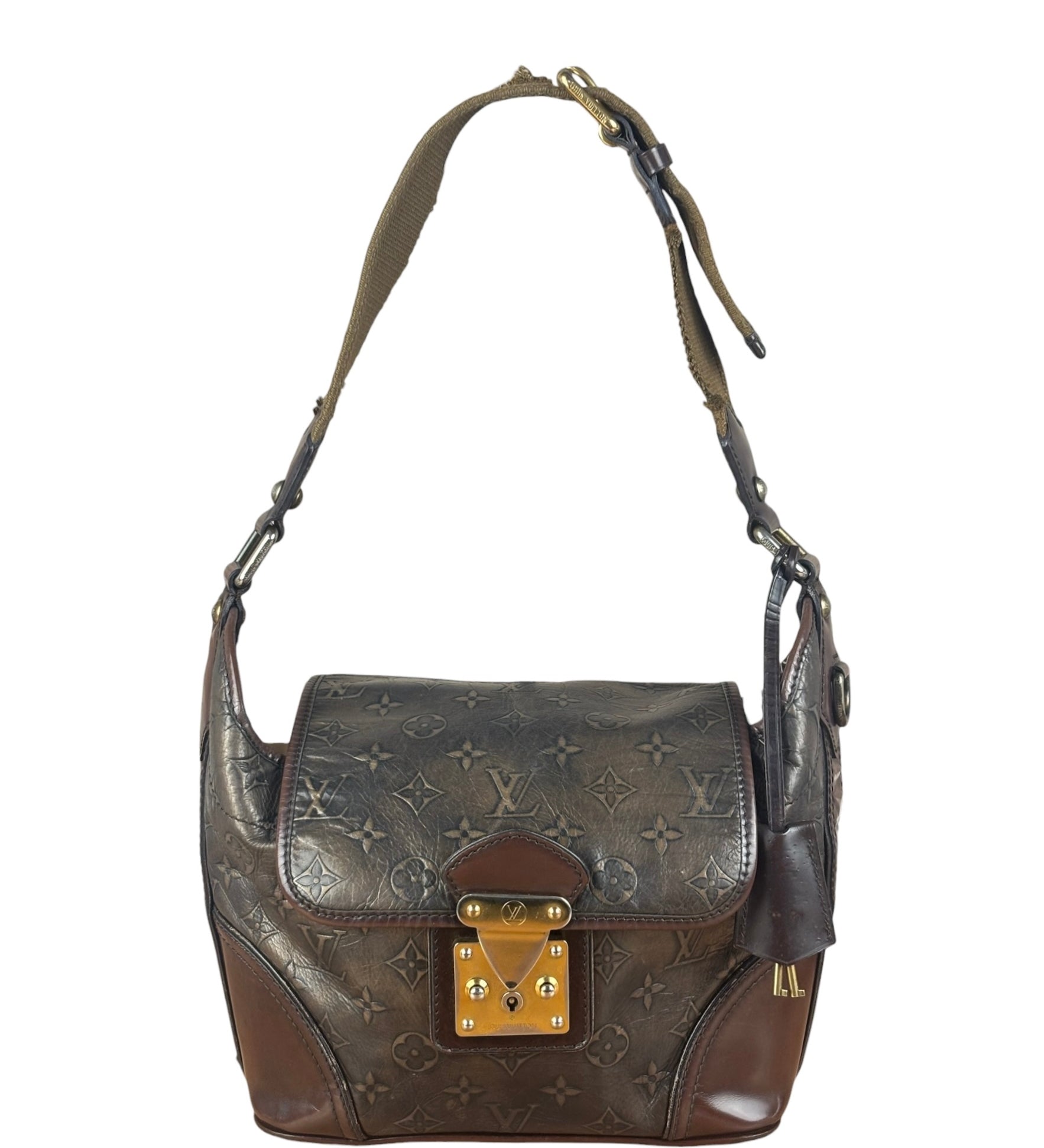 Louis Vuitton Metallic Bronze Embossed Sergeant PM Shoulder Bag