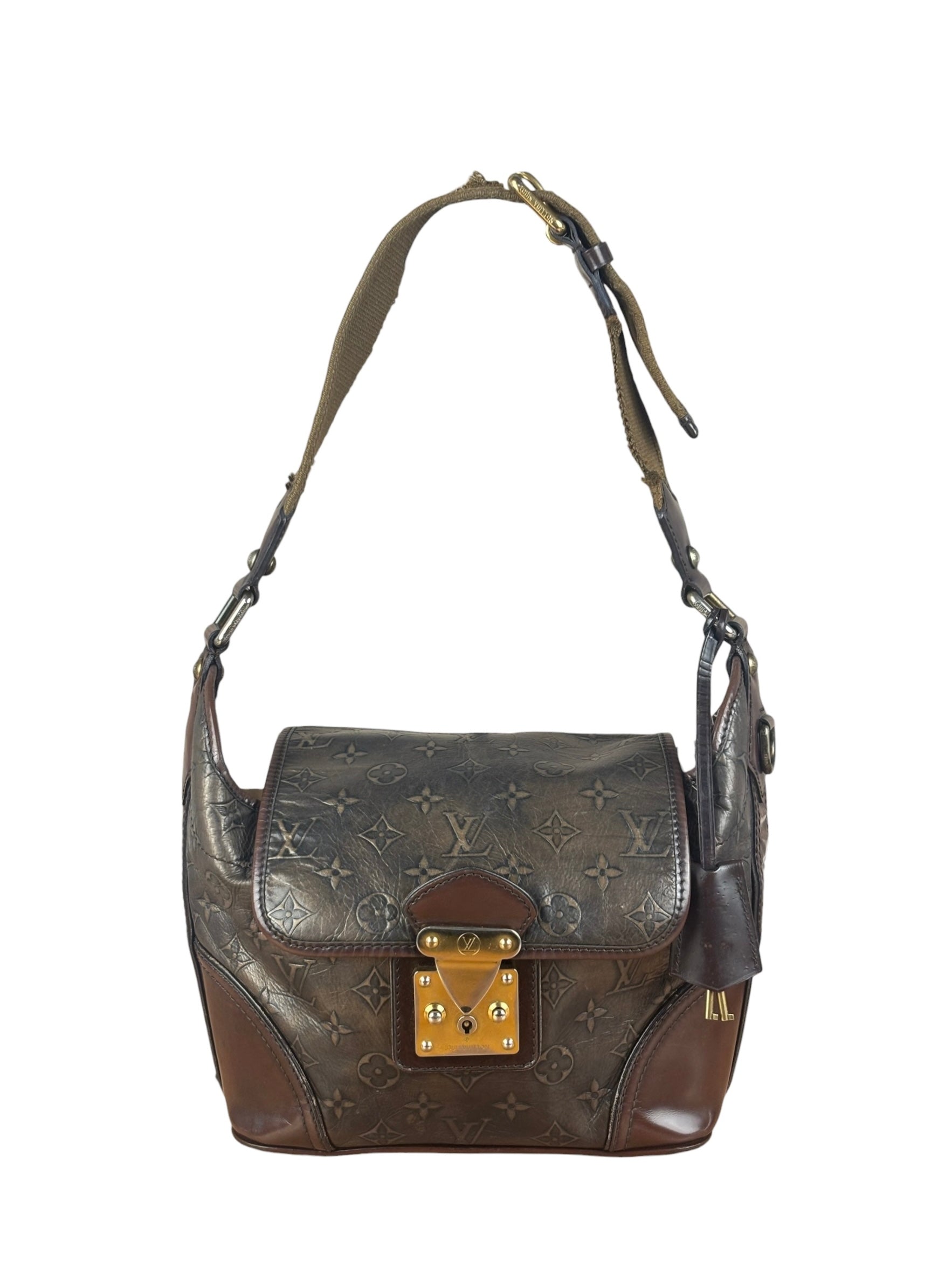 Louis Vuitton Metallic Bronze Embossed Sergeant PM Shoulder Bag