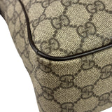 Gucci Brown Leather Trim Supreme Crossbody Bag