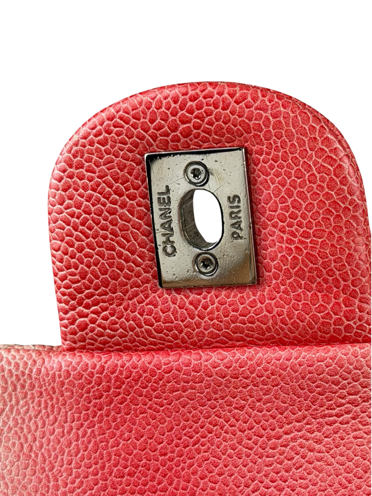 Chanel Quilted Caviar Ivory/Pink Ombre Jumbo Flap 2013