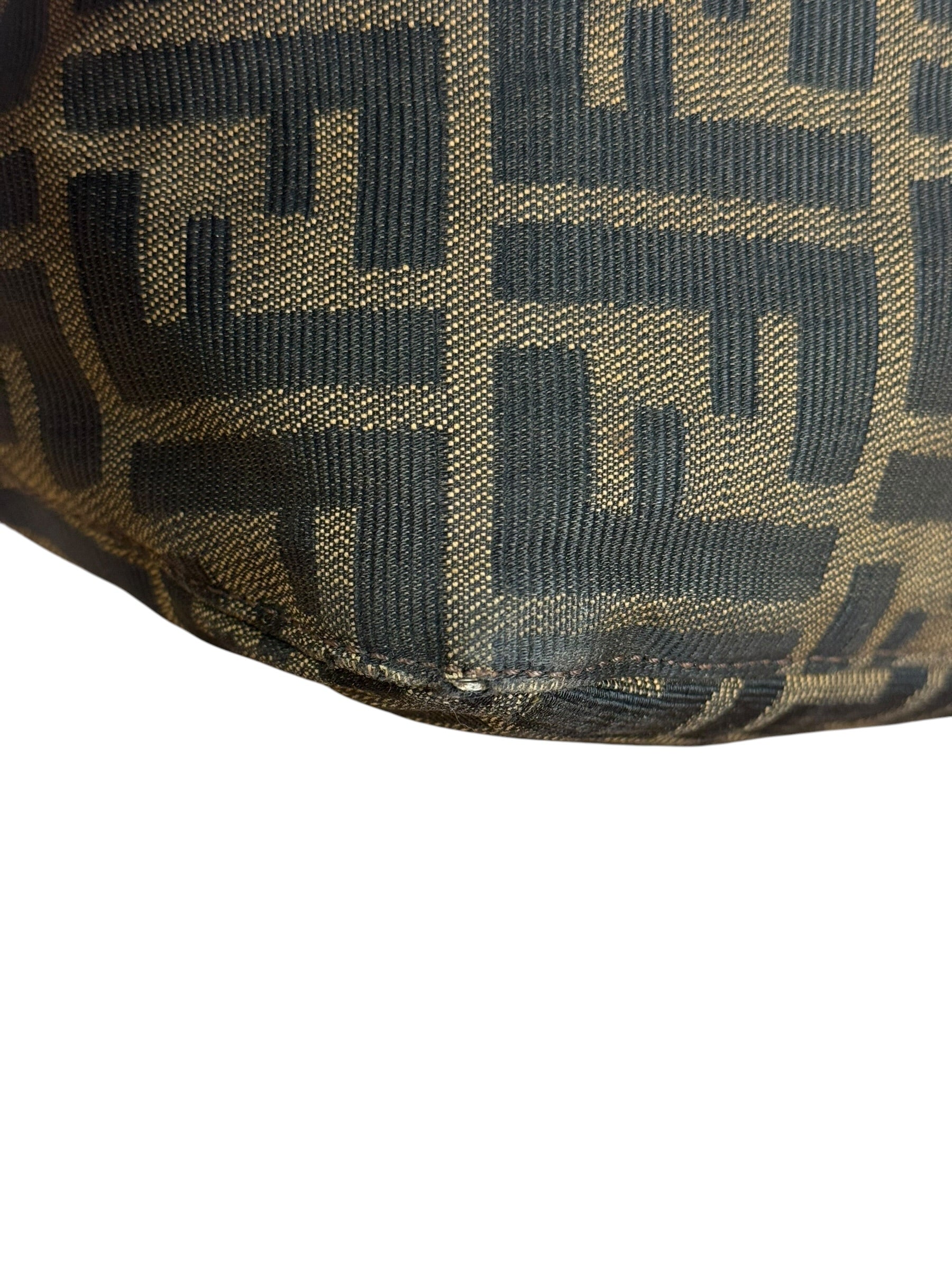 Fendi Vintage Zucca FF Baguette Shoulder Bag