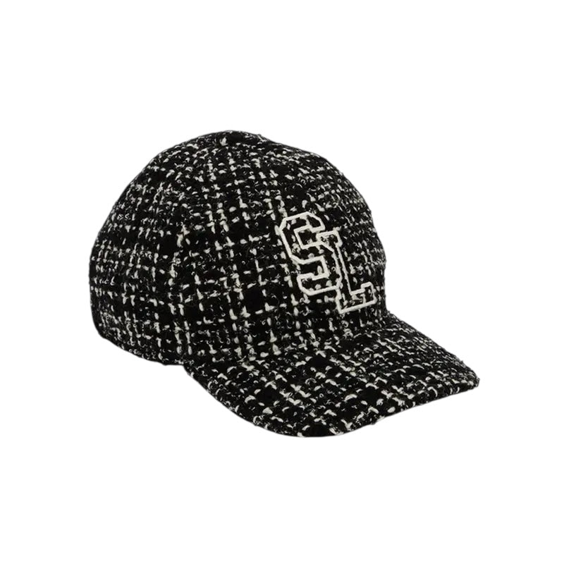 Saint Laurent SL Tweed Embroidered Baseball Cap