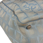Chanel Blue Leather Trim New Travel Tote Bag 2002