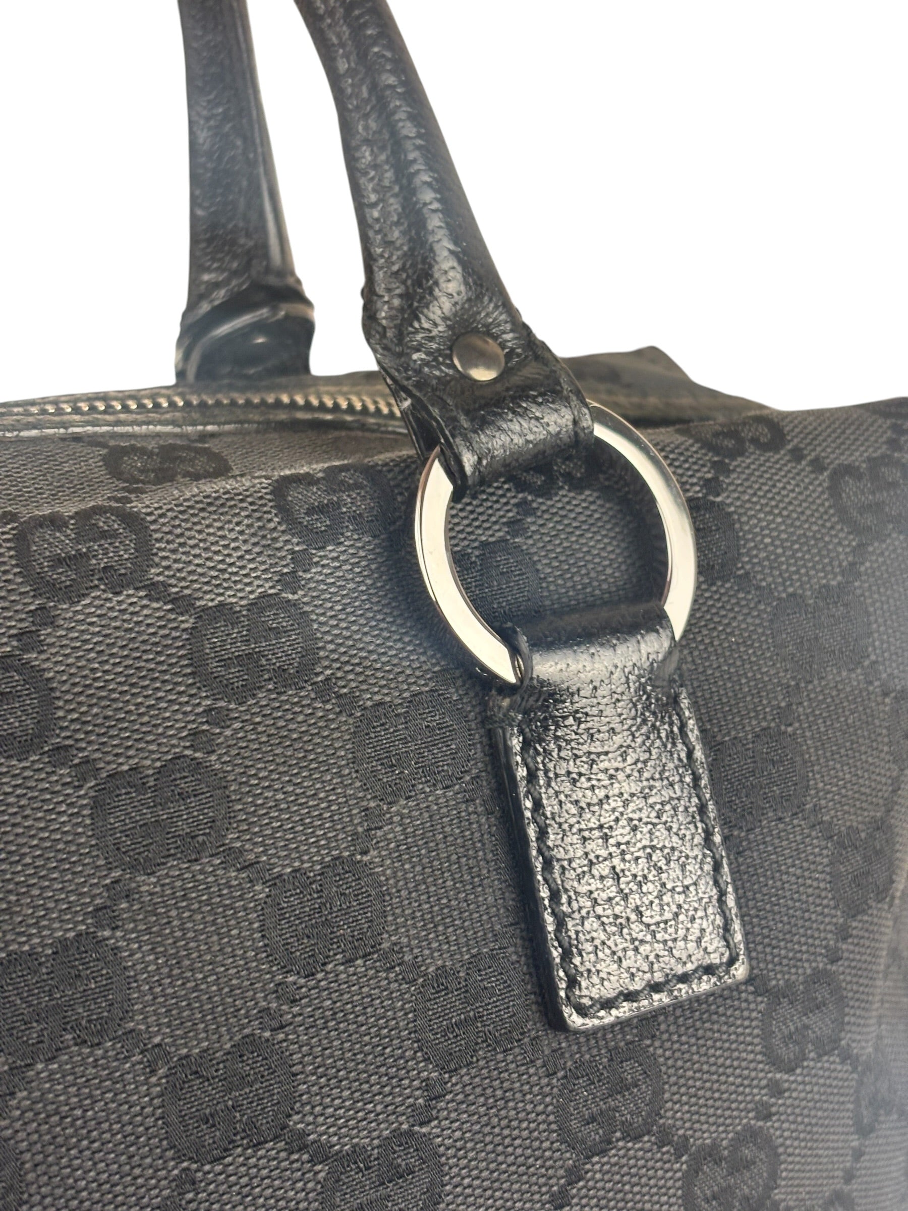 Gucci Black GG Canvas Monogram Hand Bag