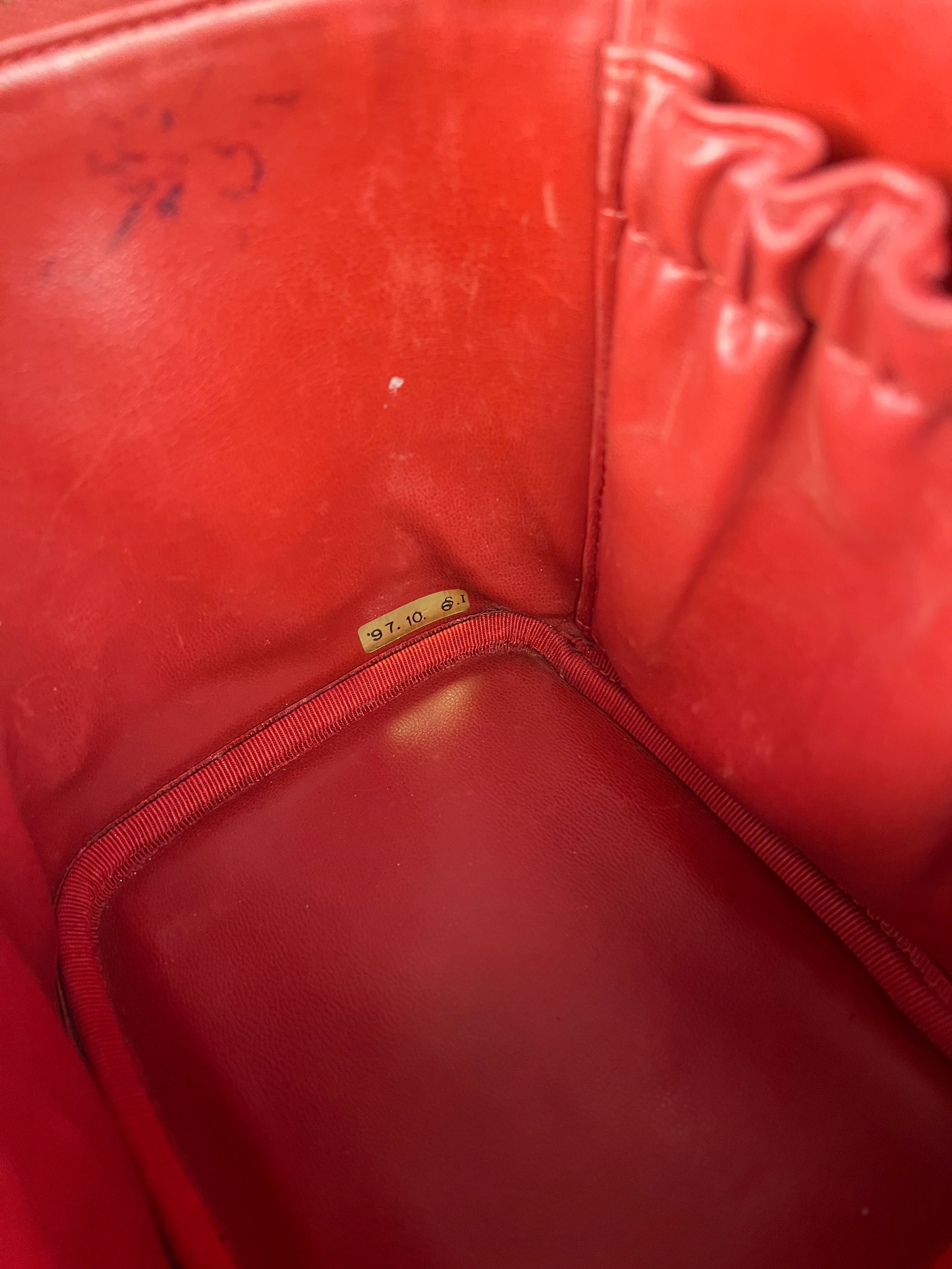 Chanel Red Caviar Vanity Cosmetic Case