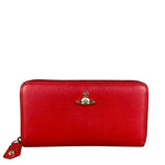 Vivienne Westwood Red Long Zip Orb Wallet