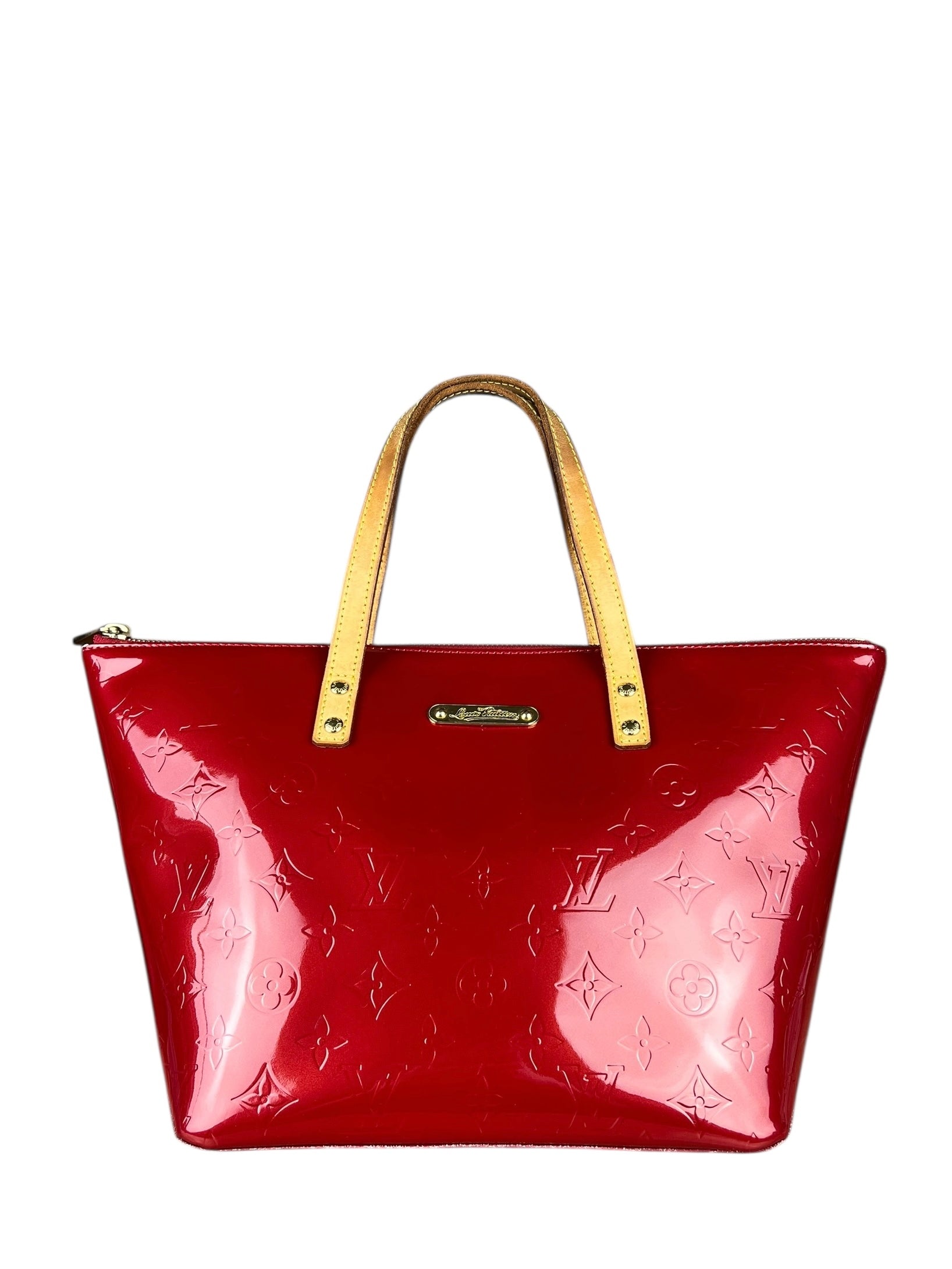 Louis Vuitton Red Monogram Vernis Bellevue Handbag