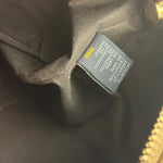 Fendi Metalic Gold Patent Pebbled Leather Media Boston Bag