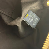 Fendi Metalic Gold Patent Pebbled Leather Media Boston Bag