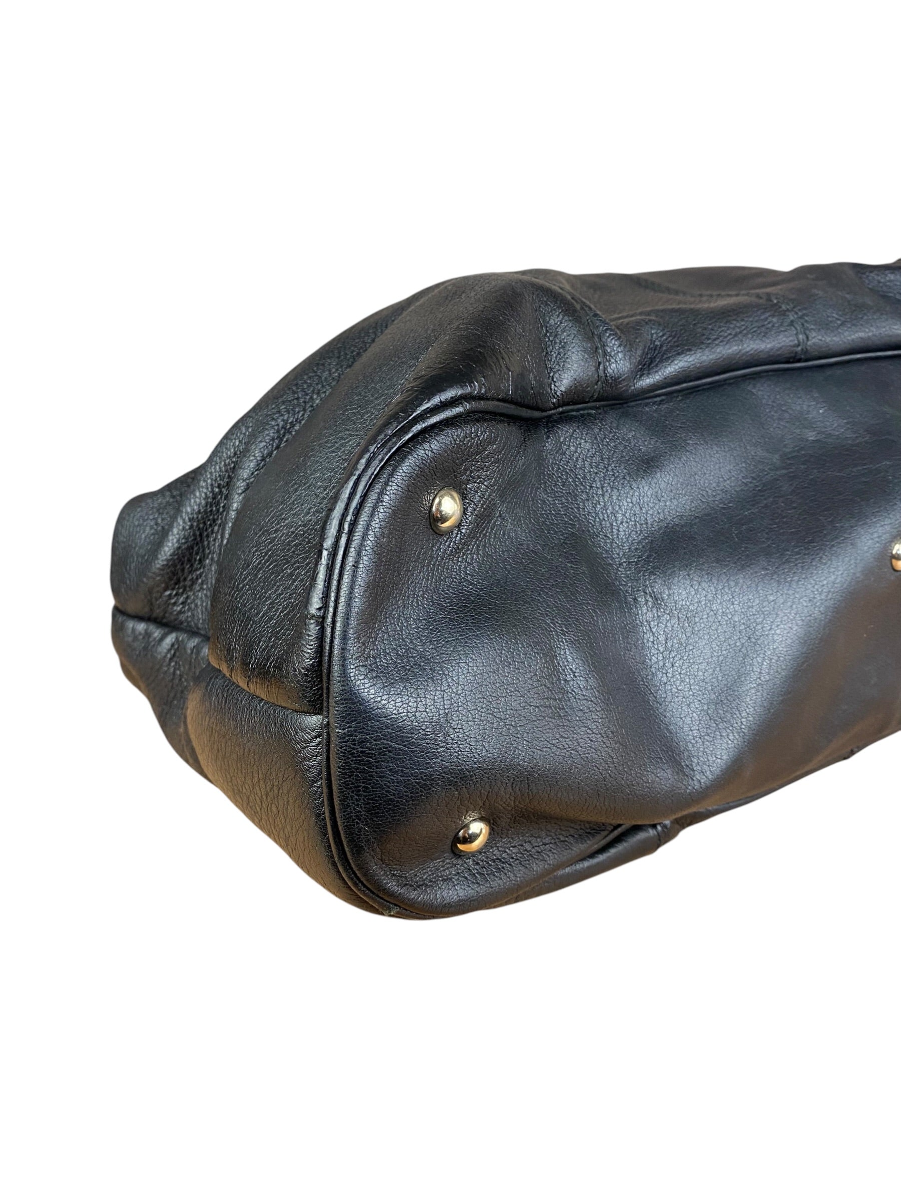 Gucci Vintage Black Leather Sienna Tote