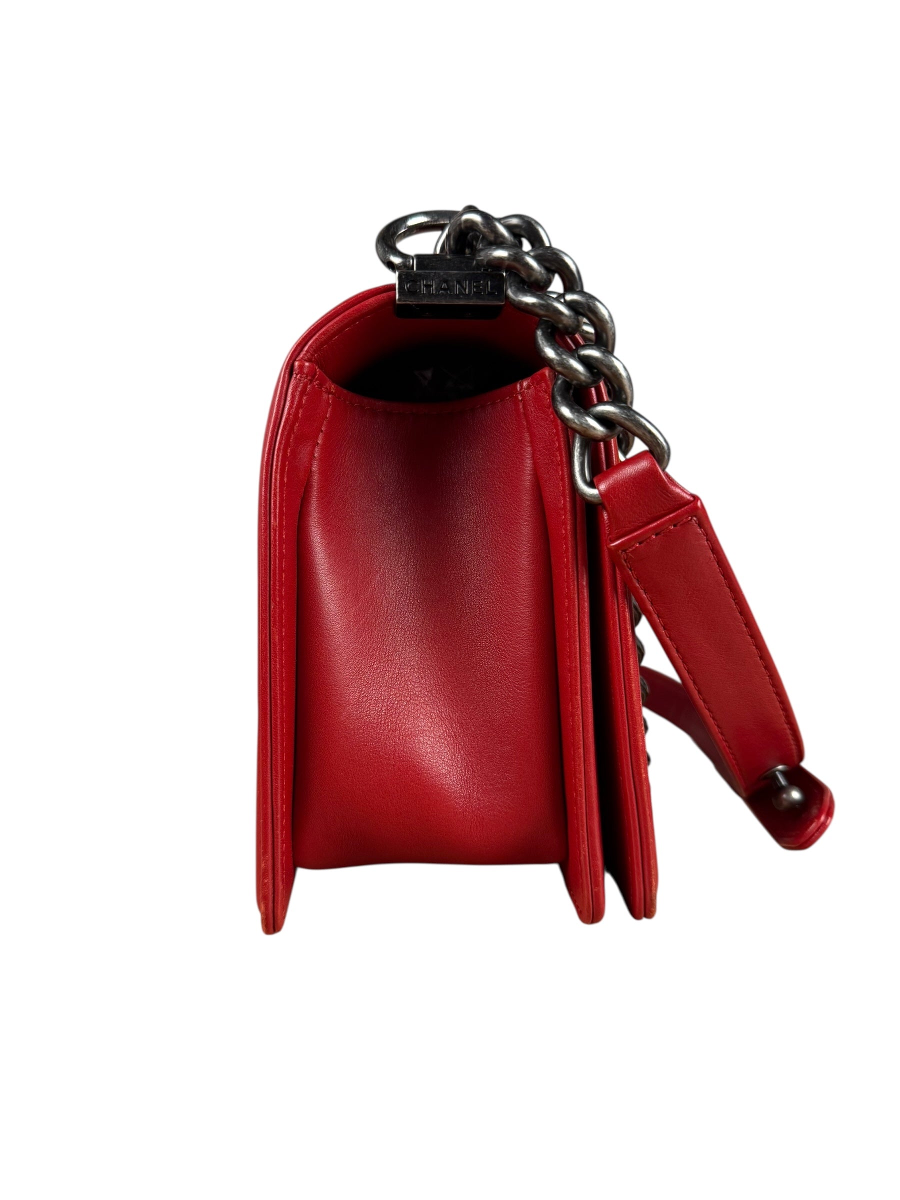 Chanel 2015 Red Medium Boy Bag
