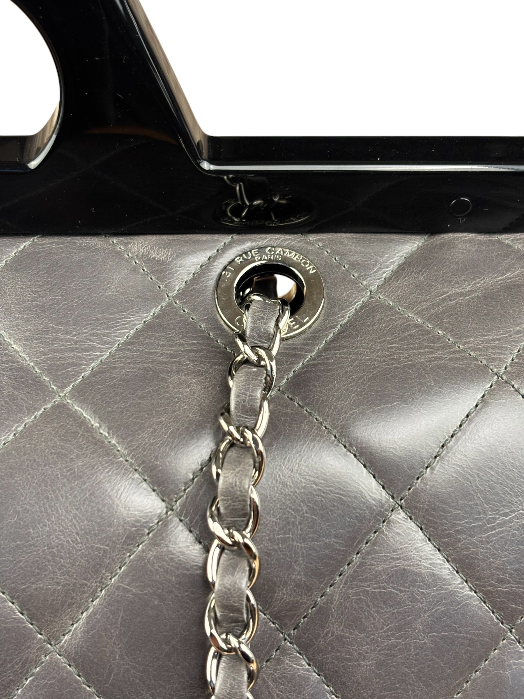 Chanel Dark Grey Cockpit Flap Shoulder Bag 2015