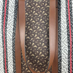 Burberry Leather TB Monogram Stripe E-Canvas Tote Bag