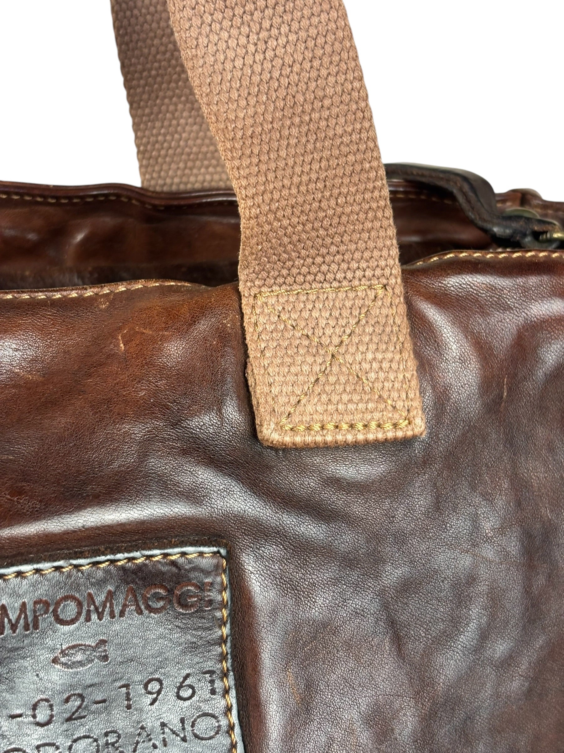 Campomaggi Dark Brown Leather 2 Way Tote