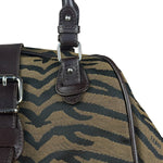 Fendi Vintage Tiger Print Canvas Bowler Bag