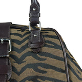 Fendi Vintage Tiger Print Canvas Bowler Bag
