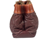 Chanel Bi-Color Burgundy Quilted Soft Elegance Tote 2014