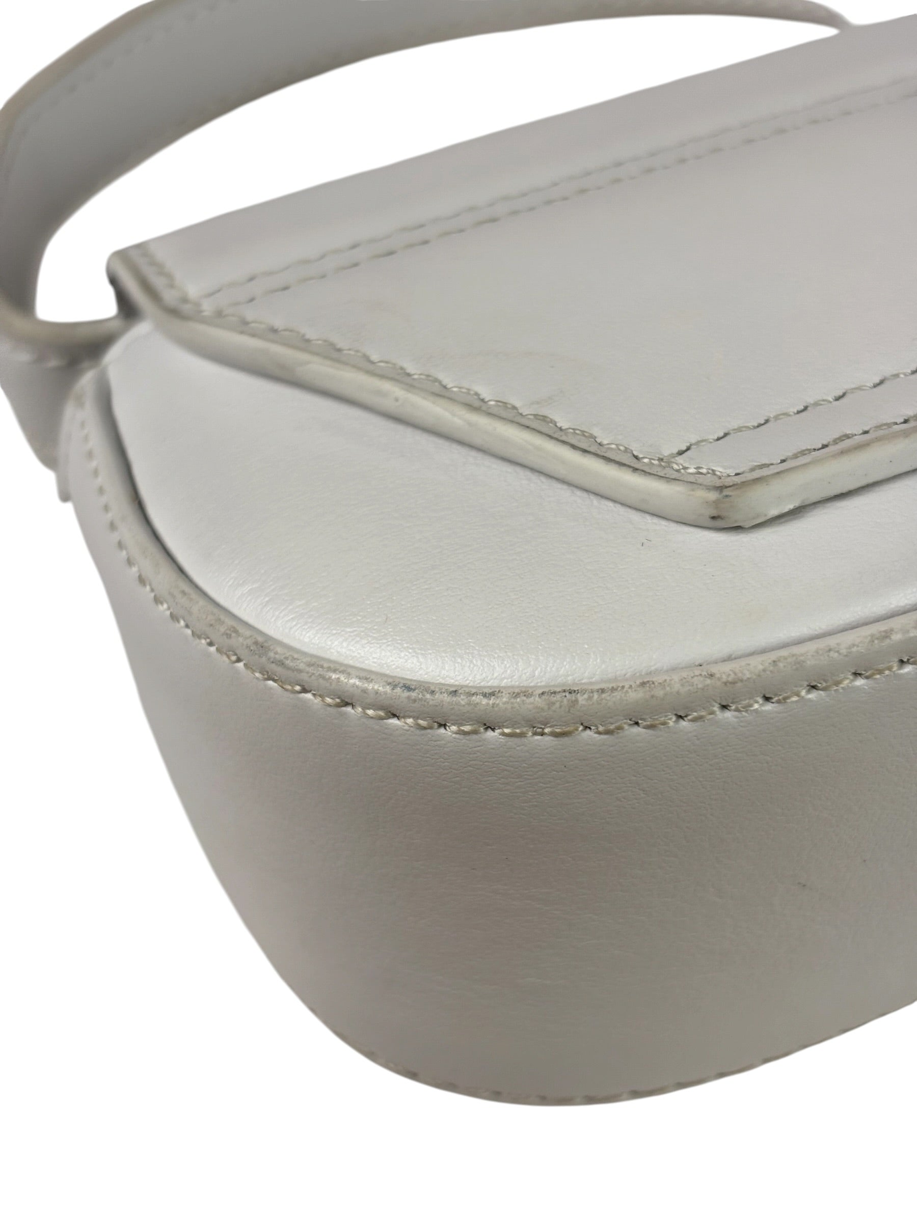 Diesel White Leather 1DR XS Two-Way Mini Bag